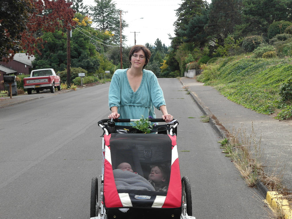 September 17, 2010 - It's uphill almost the entire way home from Fred Meyer...