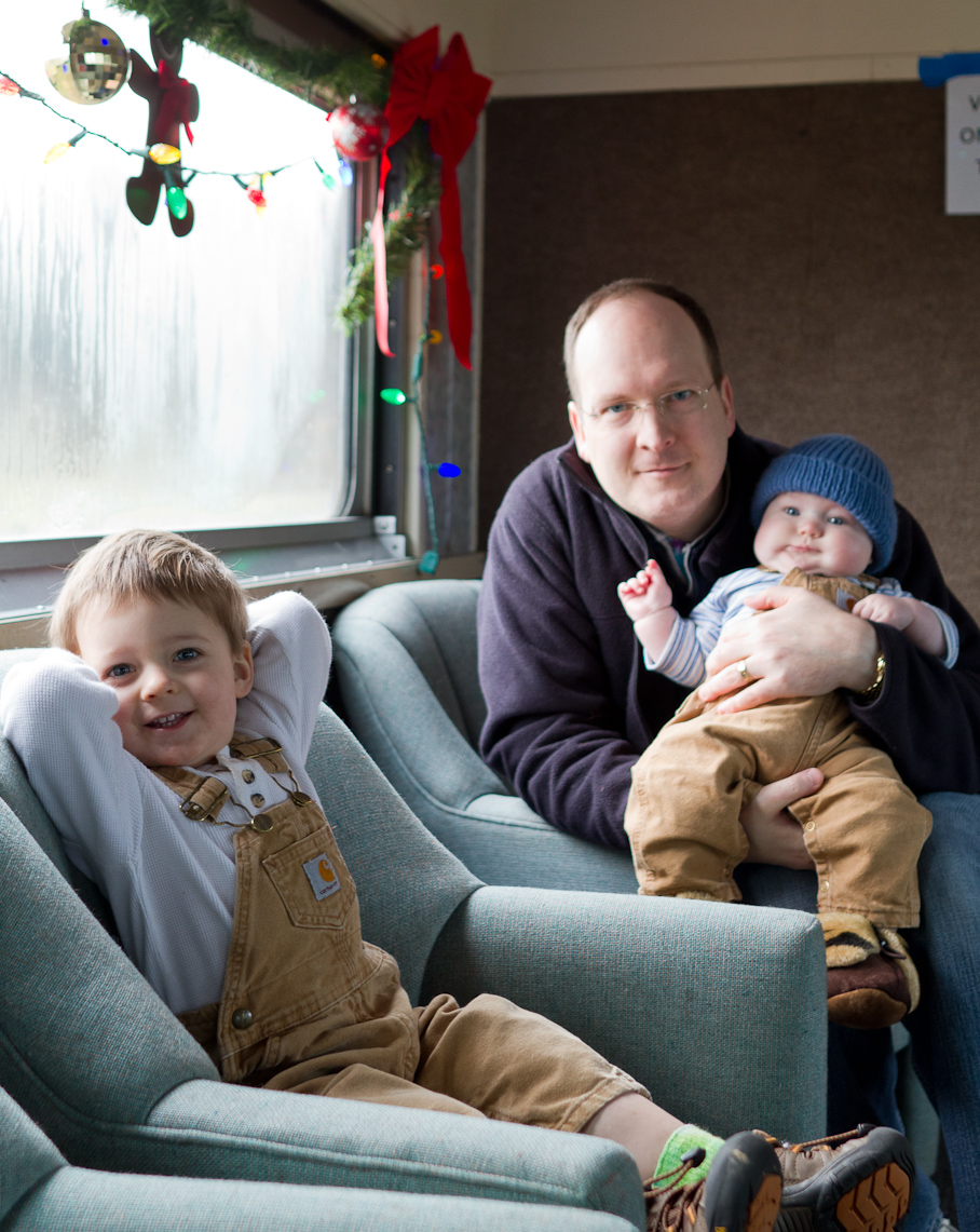 December 04, 2010 - The Holiday Express train ride in Portland - real steam-engine (oil-fired)