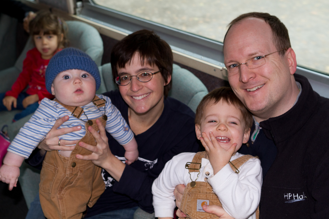 December 04, 2010 - The Holiday Express train ride in Portland - real steam-engine (oil-fired)