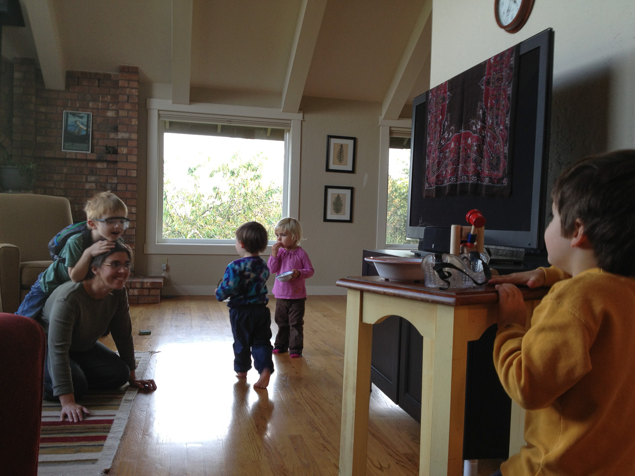  October 25, 2012 - Experimental fun with popcorn in the catapult.