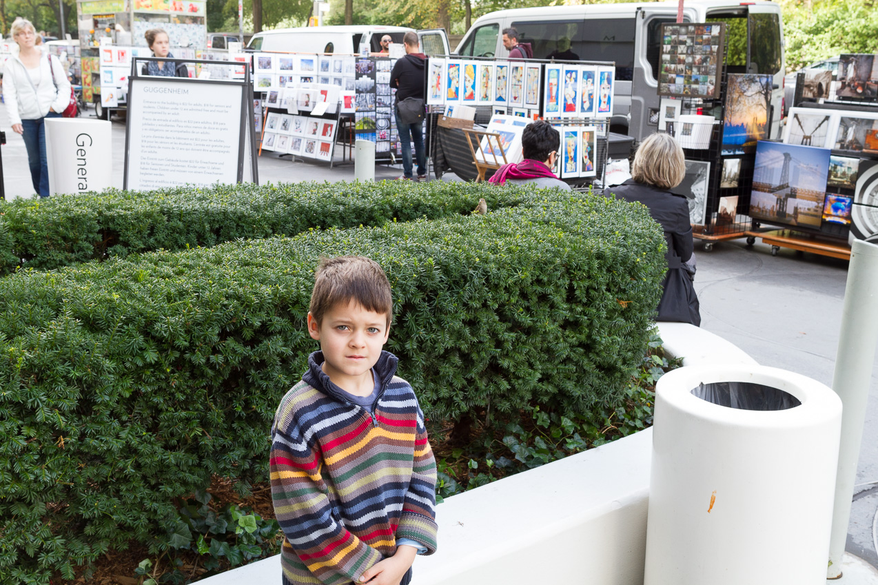  October 13, 2014 - And again, the best thing about the Solomon R. Guggenheim Museum is the group of birds out front.
