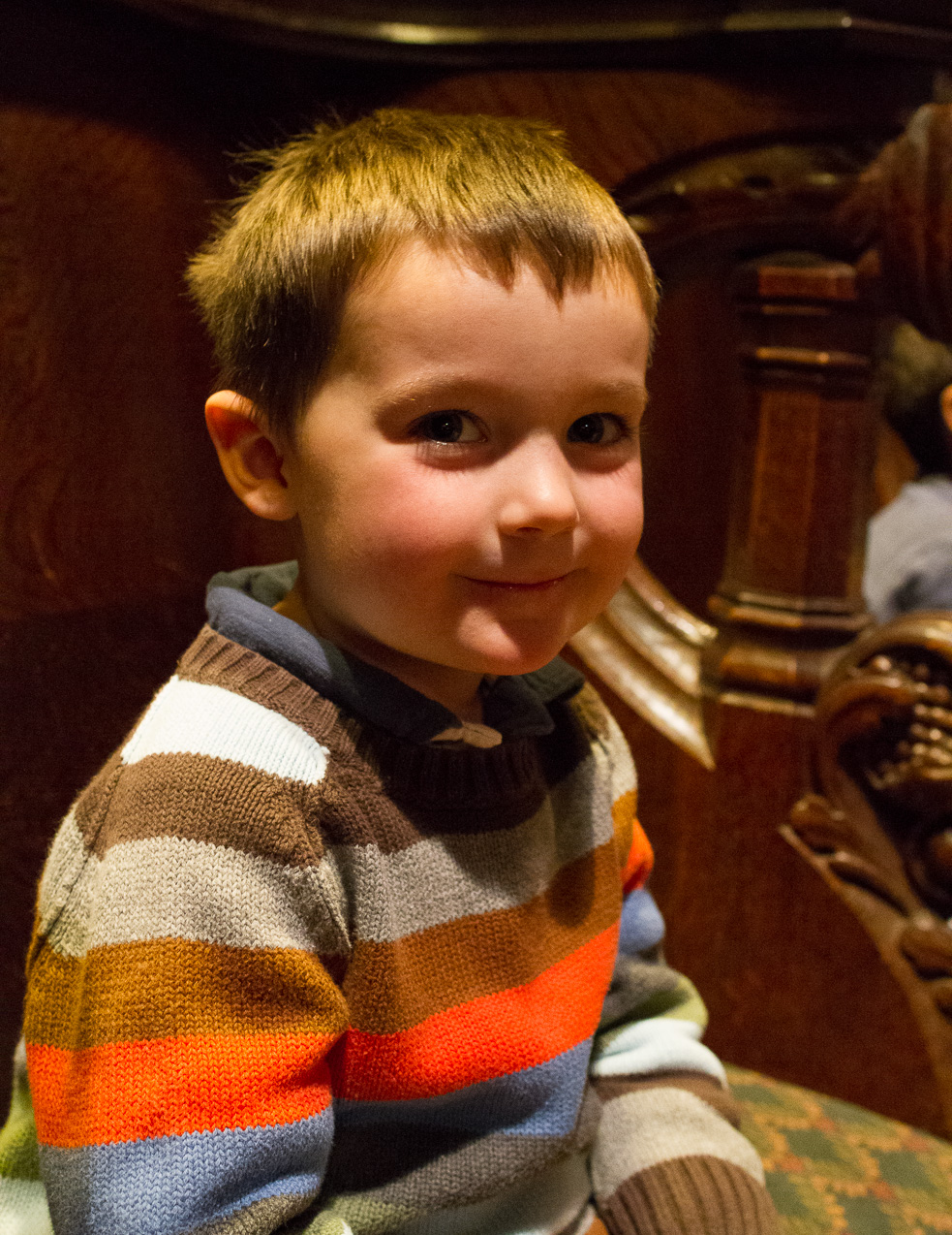  October 13, 2014 - Back in the Cathedral of St. John the Divine, for an organ demo and a chance for Peter to play too. The Great Organ was built by the Ernest M. Skinner Company in 1910 as Op. 150, and rebuilt and enlarged by G. Donald Harrison of Aeolian-Skinner in 1954 as Op. 150-A. After a devastating fire in 2001, the Great Organ was painstakingly restored by Quimby Pipe Organs of Warrensburgh, Missouri under the supervision of Douglass Hunt, Organ Curator of the Cathedral.