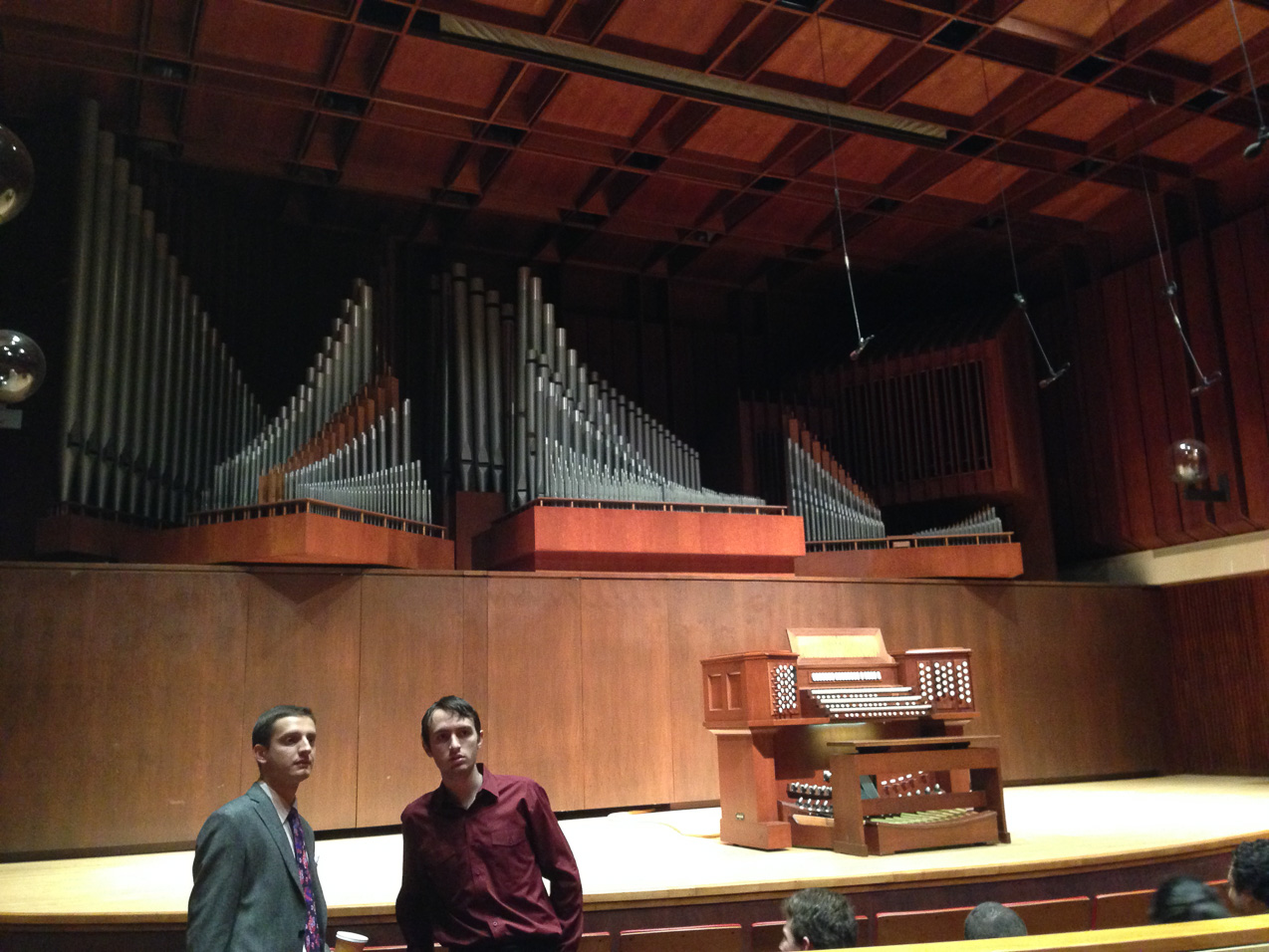  October 16, 2014 - Visiting Juliard School for a master-class in organ.