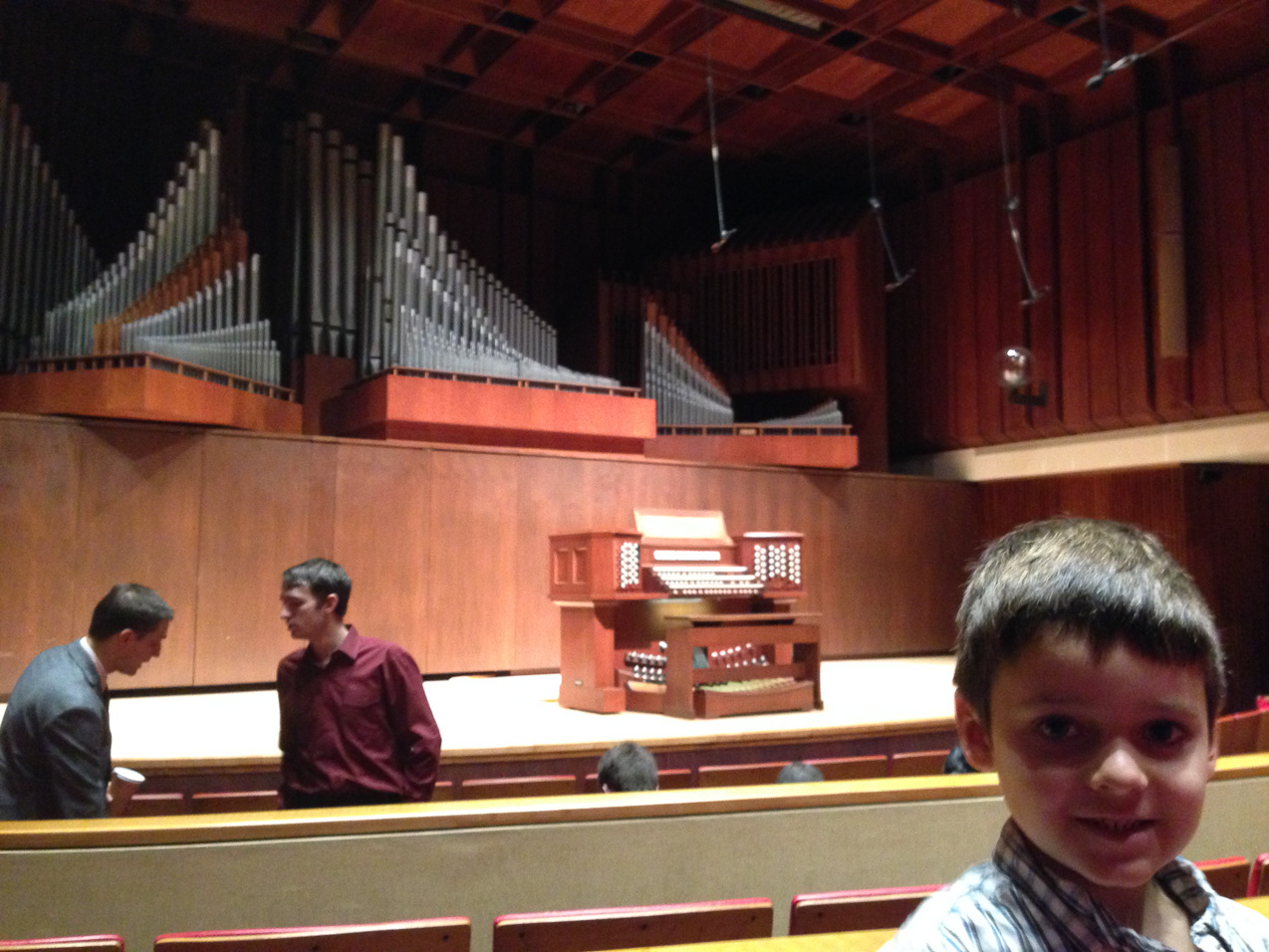  October 16, 2014 - Visiting Juliard School for a master-class in organ.