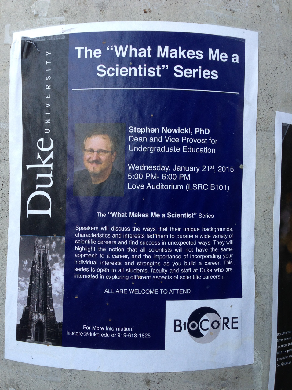  March 22, 2015 - Nowicki was one of Erin's profs.